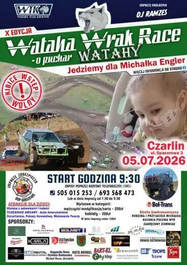 Wrak Race o puchar Watahy w Czarlinie