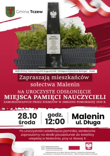 Odsłonięcie zmodernizowanego miejsca pamięci w Maleninie