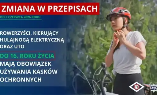Zdjęcie do Zmiana w przepisach - obowiązkowa jazda w kasku