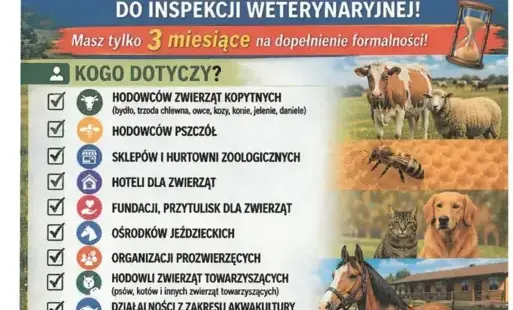 Zdjęcie do  Rejestracja oraz nadanie numeru weterynaryjnego