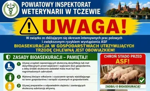 Zdjęcie do Ważny komunikat dla hodowc&oacute;w trzody chlewnej: Obowiązkowa bioasekuracja przeciwko ASF