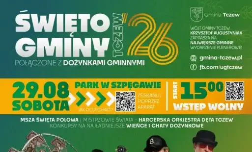 Zdjęcie do Zapraszamy na Święto Gminy Tczew połączone z Dożynkami Gminnymi 2026