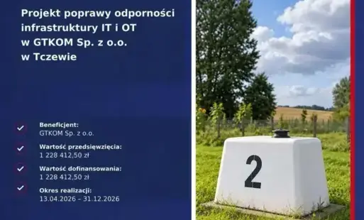 Zdjęcie do GTKOM Sp. z o.o. realizuje projekt w ramach przedsięwzięcia &bdquo;Cyberbezpieczne Wodociągi&rdquo;